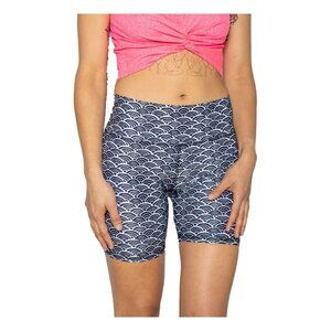 Reel Skipper Bike Swim Shorts Watercolor Waves - Size L *NWT*